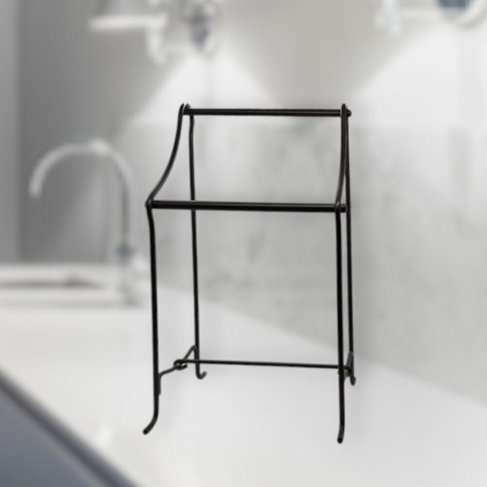 Oil Rubbed Bronze Metal Double Countertop Towel Rack